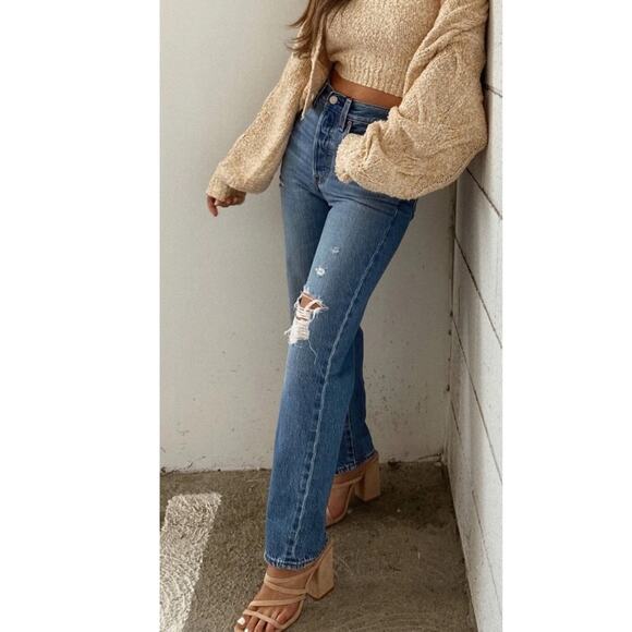 Levi’s premium Ribcage straight ankle jeans NWT 25 - Picture 13 of 13